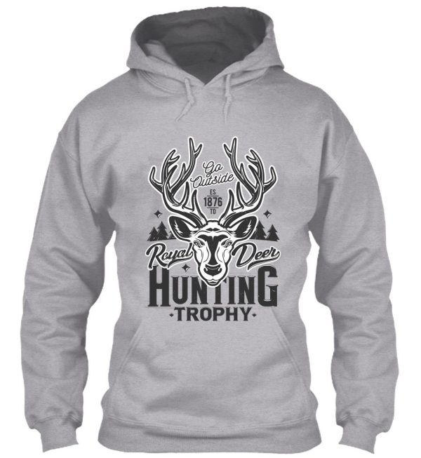 royal deer hunting trophy hoodie