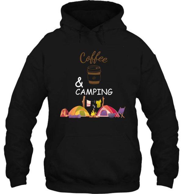 running on coffee and camping camping coffee brother sister dad mom father mother gift for coffee lovers coffee smoke coffee hoodie