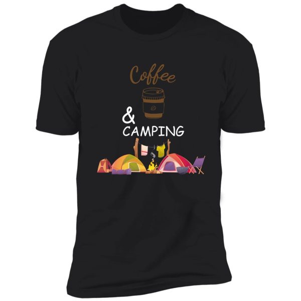 running on coffee and camping, camping, coffee, brother, sister, dad, mom, father, mother, gift for, coffee lovers, coffee, smoke coffee shirt