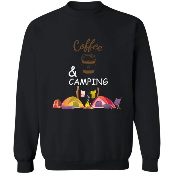 running on coffee and camping camping coffee brother sister dad mom father mother gift for coffee lovers coffee smoke coffee sweatshirt