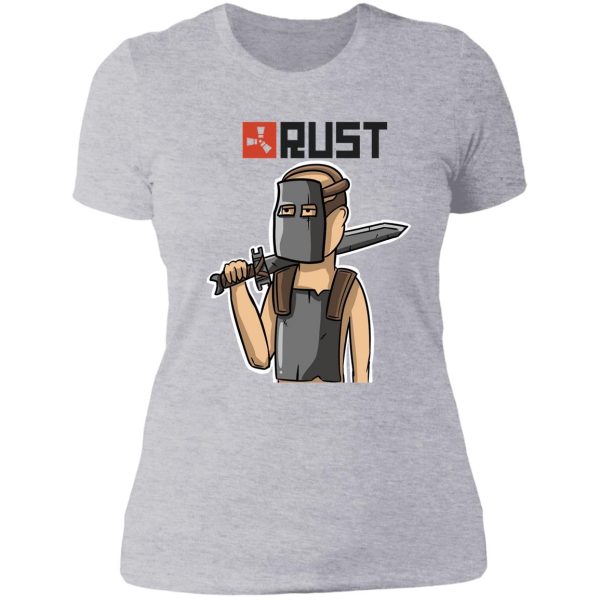 rust warrior lady t-shirt