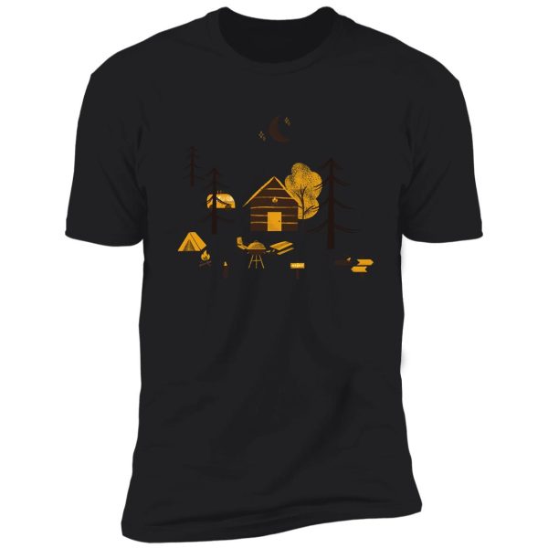 rustic camping at night shirt