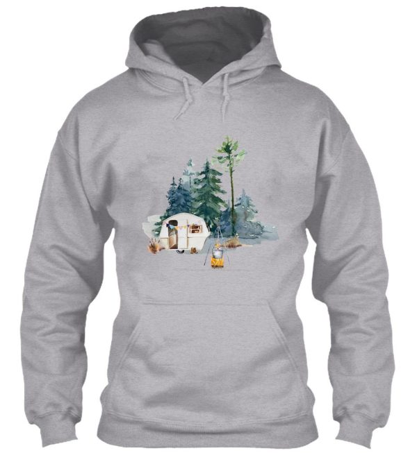 rustic wilderness camping design hoodie