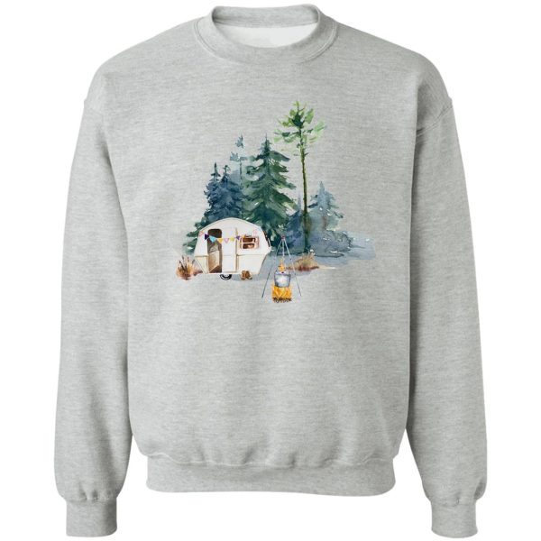 rustic wilderness camping design sweatshirt