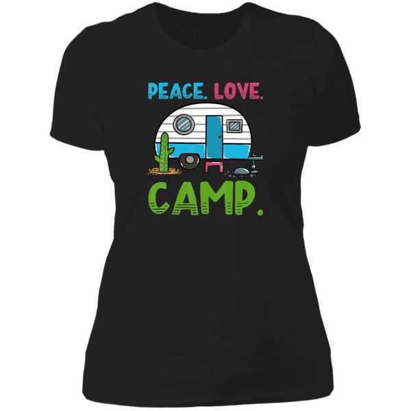 rv camping camper campfire adventure outdoor camper funny mountain lady t-shirt