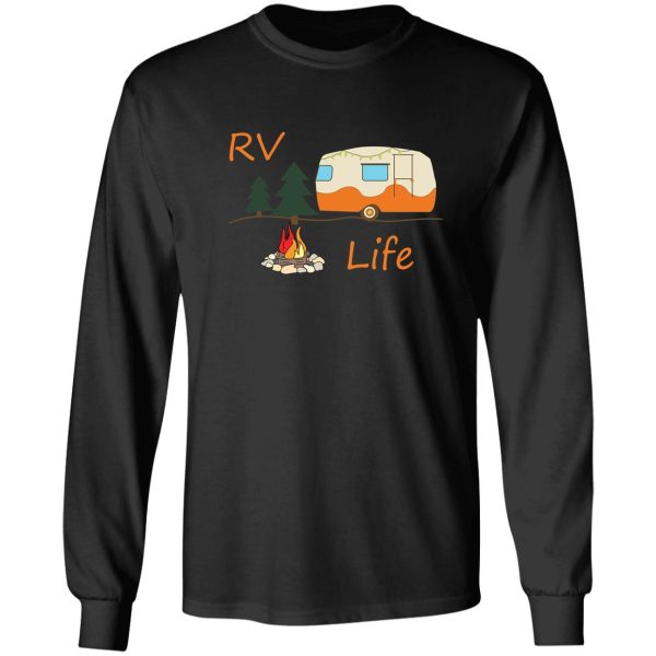 rv camping design for rv life camp fire road travel long sleeve