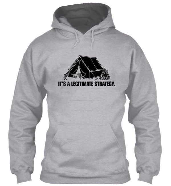 rvb camping its a legitimate strategy (black) hoodie