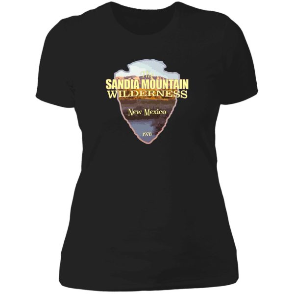 sandia mountain wilderness (arrowhead) lady t-shirt