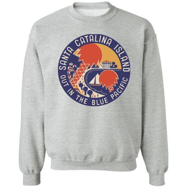 santa catalina island vintage travel decal sweatshirt