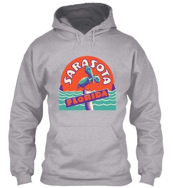 sarasota florida vintage travel decal hoodie