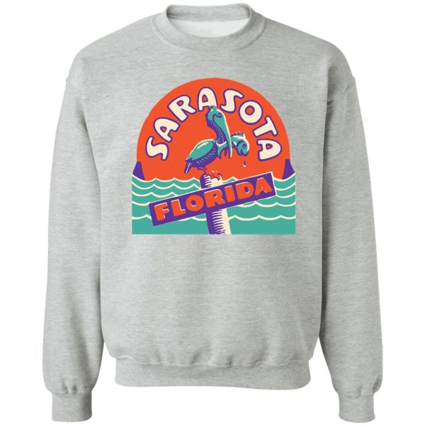 sarasota florida vintage travel decal sweatshirt