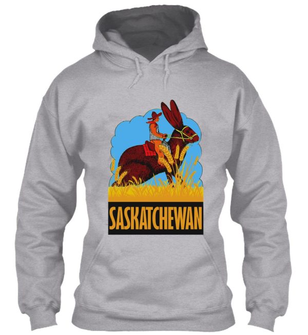 saskatchewan canada vintage travel decal hoodie