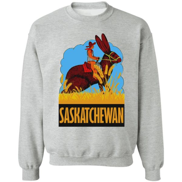 saskatchewan canada vintage travel decal sweatshirt