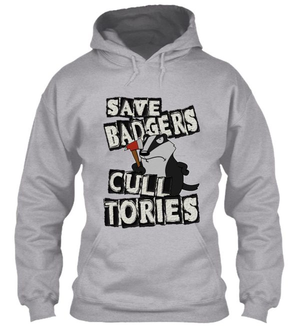 save badgers cull tories hoodie