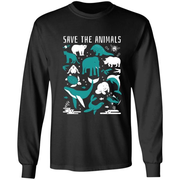 save the animals - endangered animals long sleeve