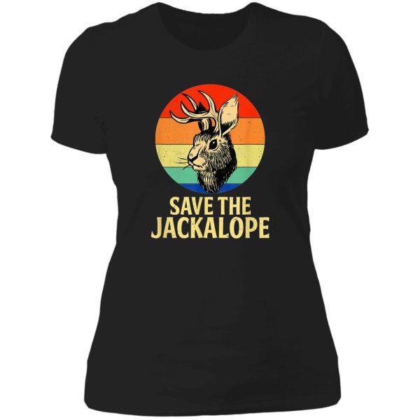 save the jackalope vintage retro camping lover jackalope funny gifts lady t-shirt