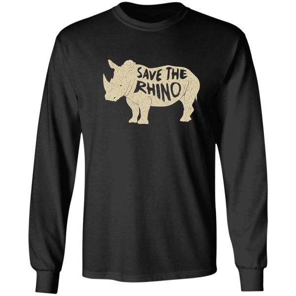 save the rhino dark version long sleeve