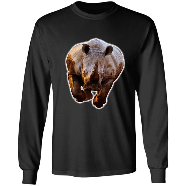 save the rhino - funny save the rhino gift long sleeve