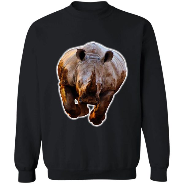 save the rhino - funny save the rhino gift sweatshirt