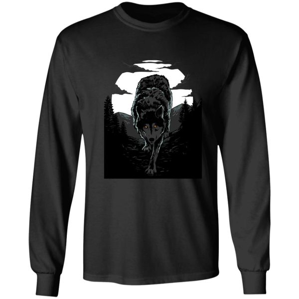 save the wolves wolf lone wolf endangered wolves threatened species wolves protect the wolves of yellowstone wyoming montana long sleeve