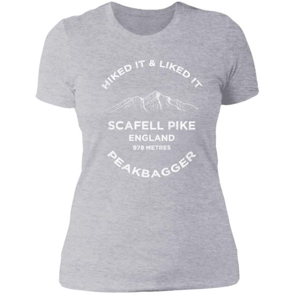 scafell pike cumbria peakbagging adventure lady t-shirt