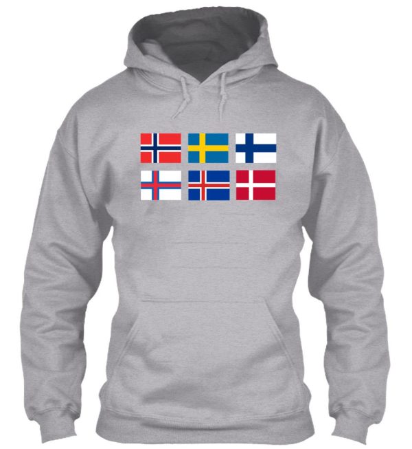 scandinavian flags hoodie