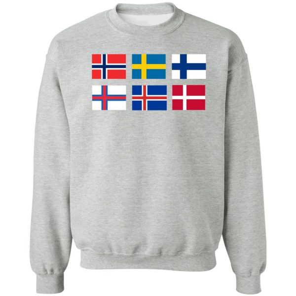 scandinavian flags sweatshirt