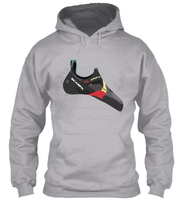 scarpa arpia climbing shoe vector painting hoodie