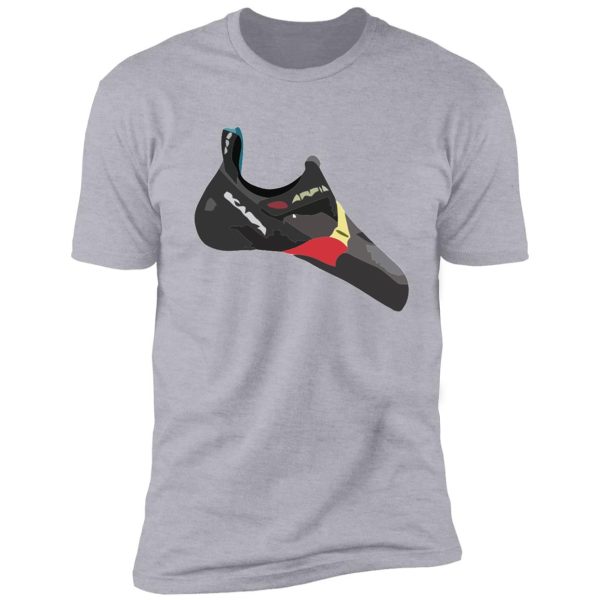 scarpa arpia climbing shoe vector painting shirt