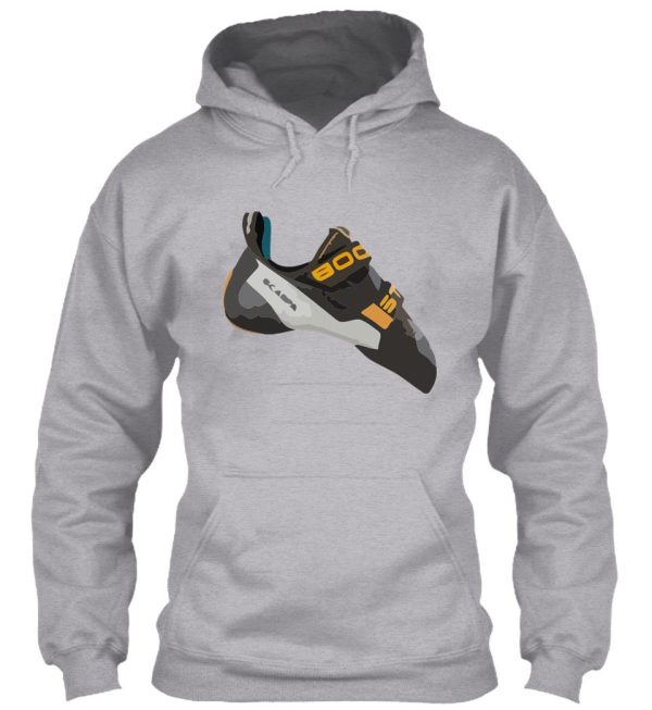 scarpa booster climbing shoe vector painting hoodie