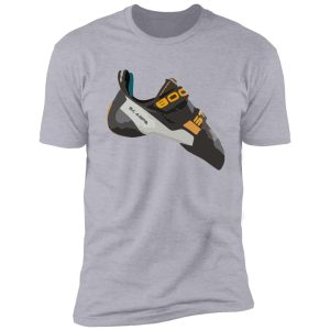 scarpa booster climbing shoe vector painting shirt