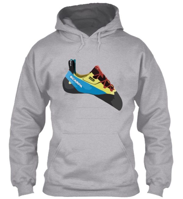 scarpa chimera climbing shoe vector painting hoodie