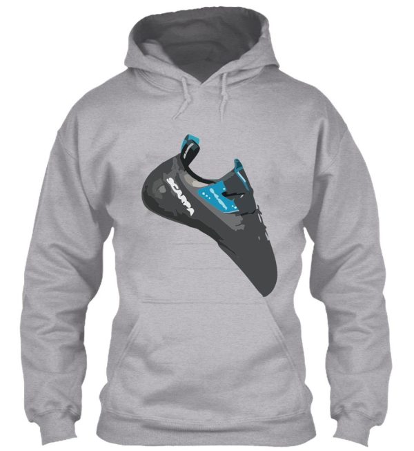 scarpa chimera rock climbing shoe vector painting hoodie