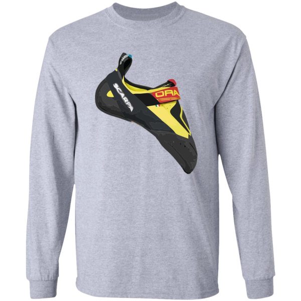 scarpa drago cimbing shoe vector painting long sleeve