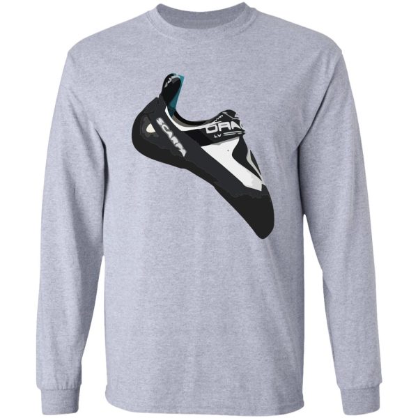 scarpa drago lv cimbing shoe vector painting long sleeve