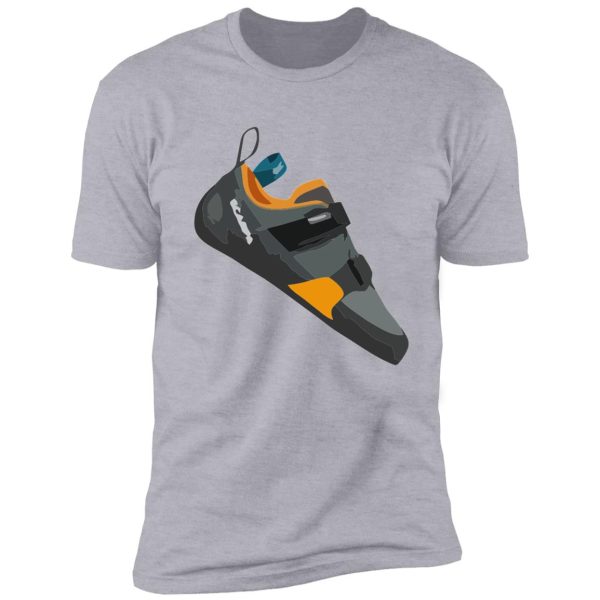 scarpa force v climbing shoe vector painting shirt