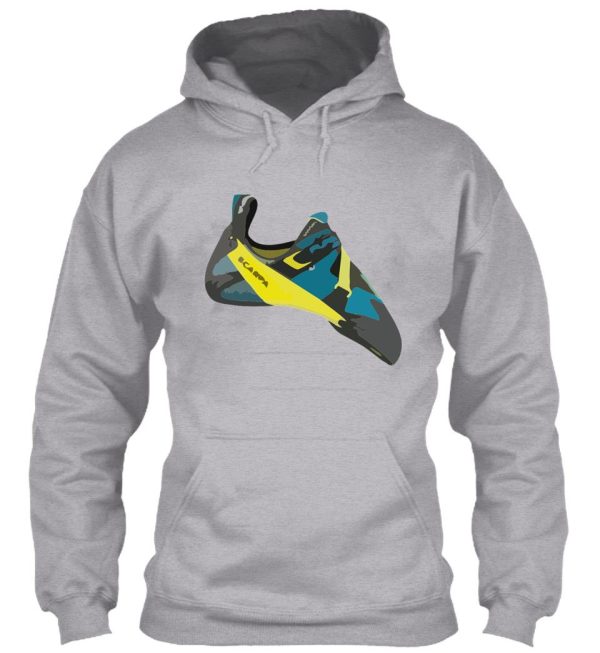 scarpa furia air climbing shoe vector painting hoodie