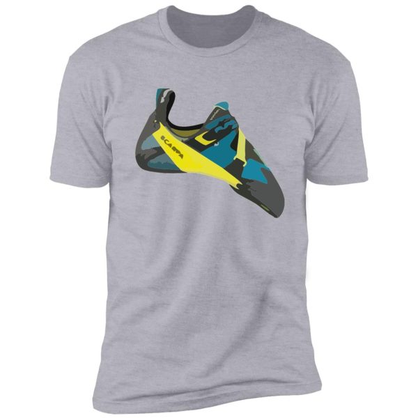 scarpa furia air climbing shoe vector painting shirt