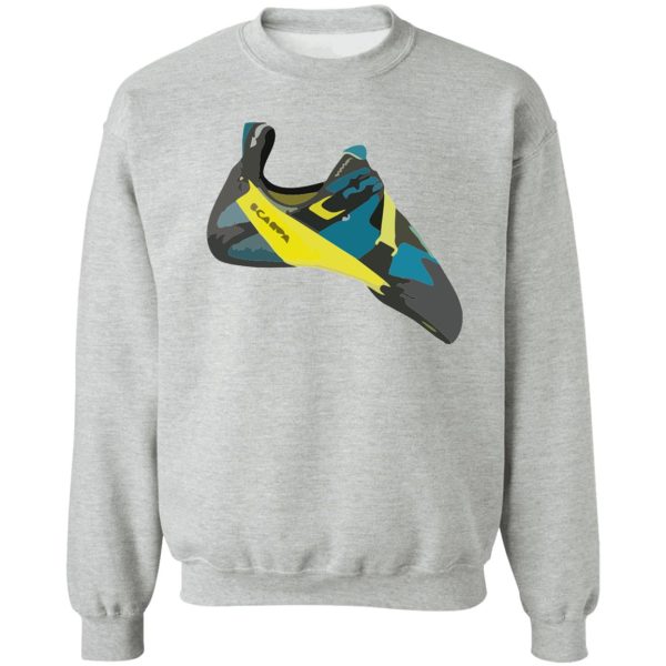 scarpa furia air climbing shoe vector painting sweatshirt