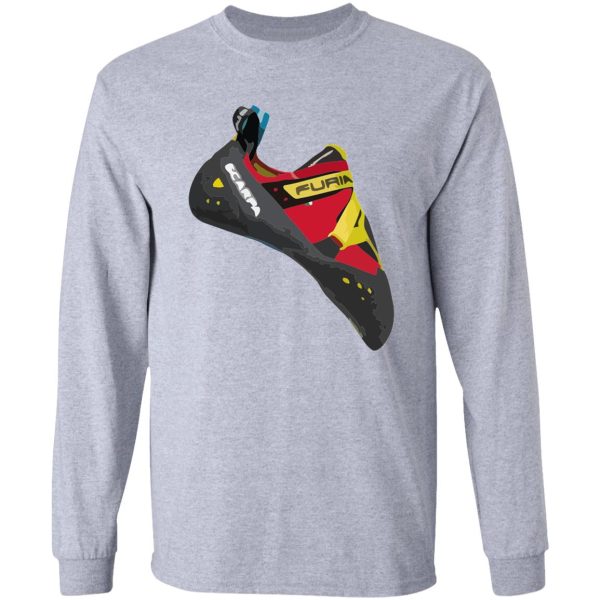 scarpa furia cimbing shoe vector painting long sleeve