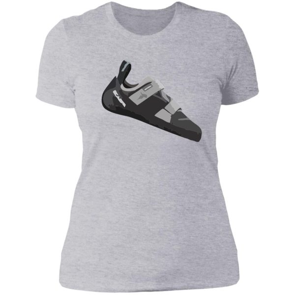 scarpa origin climbing shoe vector painting lady t-shirt