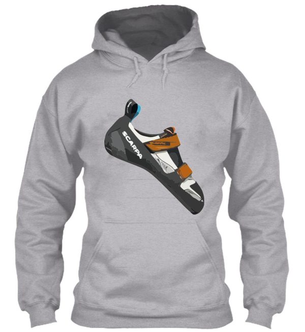 scarpa quantic climbing shoe vector painting hoodie