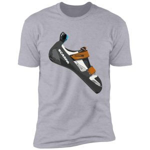 scarpa quantic climbing shoe vector painting shirt