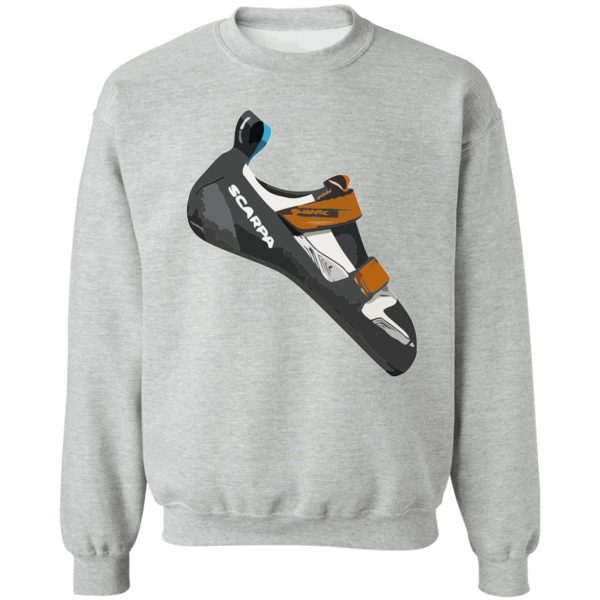 scarpa quantic climbing shoe vector painting sweatshirt