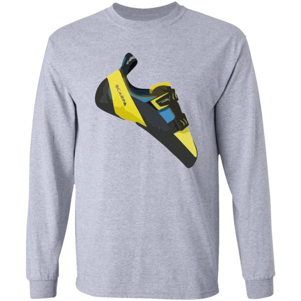 scarpa vapour climbing shoe vector painting long sleeve