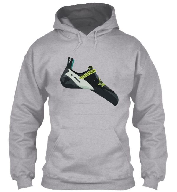 scarpa veloce climbing shoe vector painting hoodie