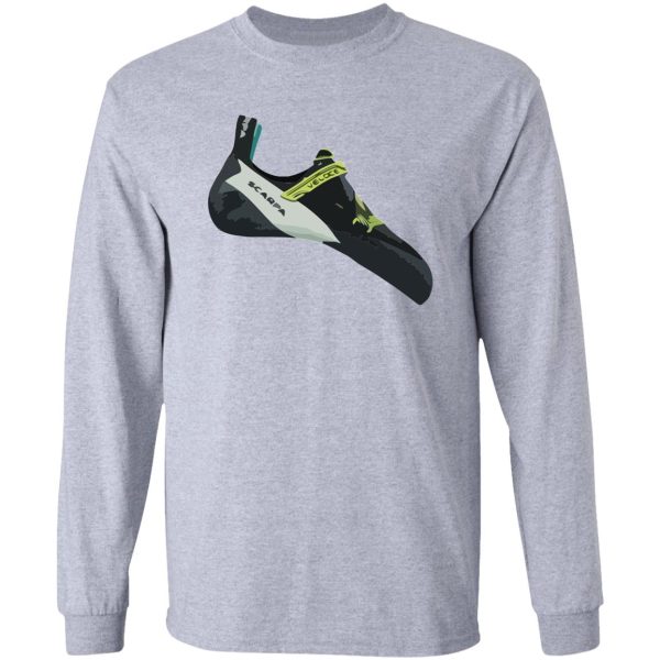 scarpa veloce climbing shoe vector painting long sleeve