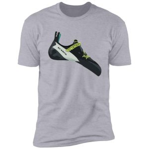 scarpa veloce climbing shoe vector painting shirt