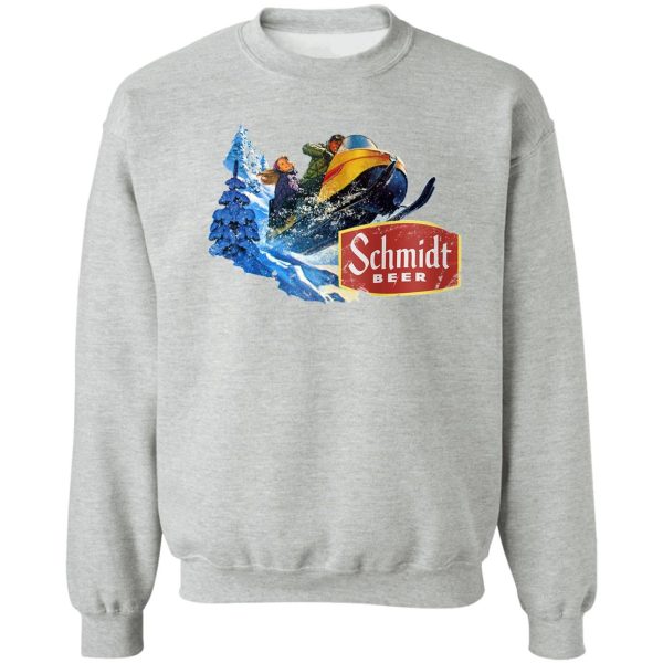 schmidt beer snowmobile sweatshirt