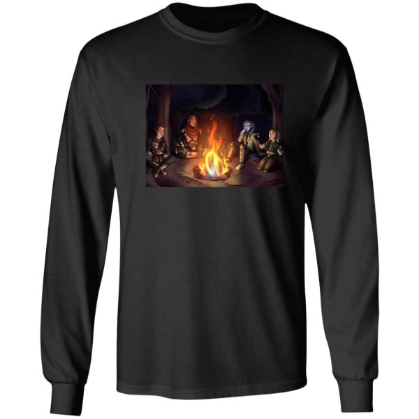 sci-fi fantasy characters around a campfire long sleeve